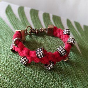 J. Crew Braided Rhinestone Bracelet